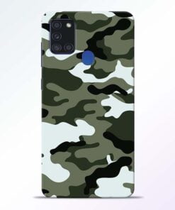 Army Camo Samsung Galaxy A21s Mobile Cover - CoversGap