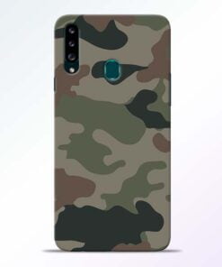 Army Camouflage Samsung Galaxy A20s Mobile Cover - CoversGap