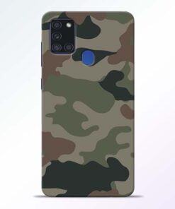 Army Camouflage Samsung Galaxy A21s Mobile Cover - CoversGap