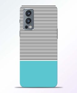 Black Blue Stripes Oneplus Nord 2 Back Cover