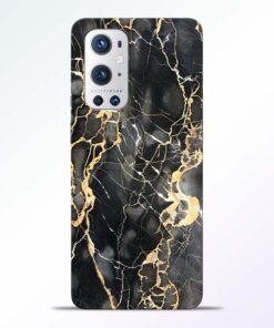 Black Gold Marble Oneplus 9 Pro Back Cover