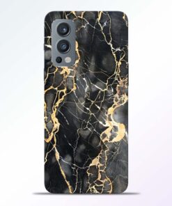 Black Gold Marble Oneplus Nord 2 Back Cover