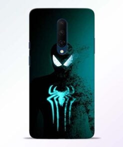 Black Spiderman OnePlus 7T Pro Mobile Cover