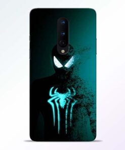 Black Spiderman OnePlus 8 Mobile Cover