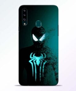 Black Spiderman Samsung Galaxy A20s Mobile Cover - CoversGap