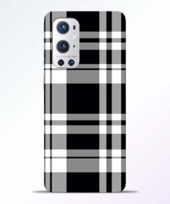 Black White Check Oneplus 9 Pro Back Cover