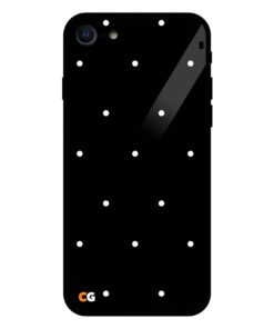 Black White Dots iPhone 7 Glass Case