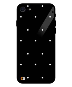 Black White Dots iPhone 8 Glass Case
