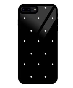 Black White Dots iPhone 8 Plus Glass Case