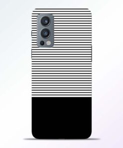 Black White Stripe Oneplus Nord 2 Back Cover