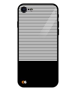 Black White Stripes iPhone 8 Glass Case