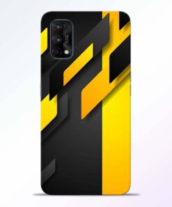 Black Yellow Realme 7 Pro Back Cover