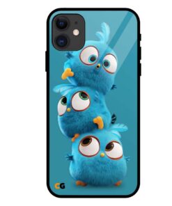 Blue Angry Bird iPhone 11 Glass Back Cover