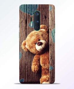 Blue Heart Teddy Oneplus 8 Pro Back Cover
