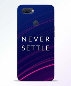 Blue Never Settle Oppo A12 Mobile Cover - CoversGap