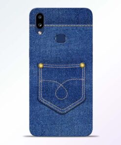 Blue Pocket Samsung Galaxy A10s Mobile Cover