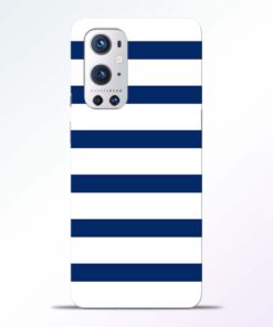 Blue Stripe Art Oneplus 9 Pro Back Cover