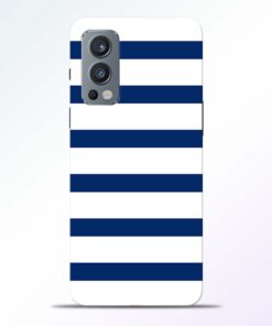 Blue Stripe Art Oneplus Nord 2 Back Cover