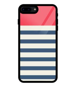 Blue White Pattern iPhone 7 Plus Glass Case