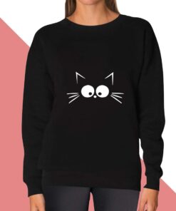 Cat Face Sweatshirt for women