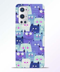 Cute Cat Print Oneplus 9 Pro Back Cover