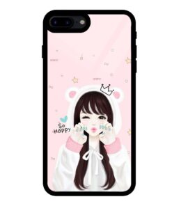 Cute Girl iPhone 7 Plus Glass Cover