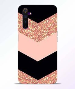 Cute Gold Rose Realme 6 Back Cover