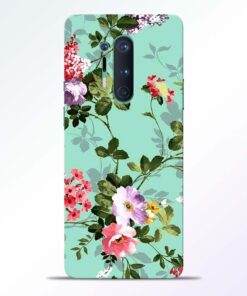 Cute Green Flower Oneplus 8 Pro Back Cover