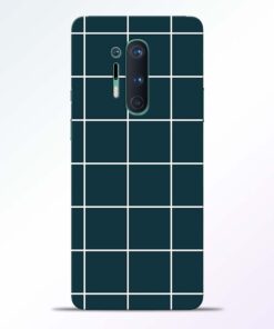Dark Blue Check Oneplus 8 Pro Back Cover