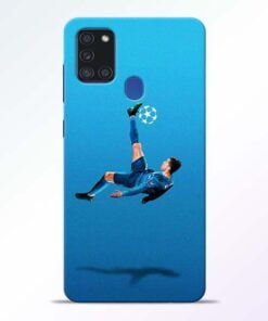 Football Kick Samsung Galaxy A21s Mobile Cover - CoversGap