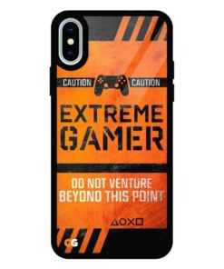 Gamer iPhone X Glass Back Cover