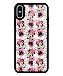 Happy Minnie iPhone X Glass Back Cover