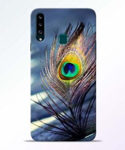 Krishna More Pankh Samsung Galaxy A20s Mobile Cover - CoversGap