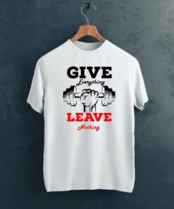 Leave Nothing Gym T shirt on Hanger