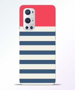 Light Blue Stripe Oneplus 9 Pro Back Cover