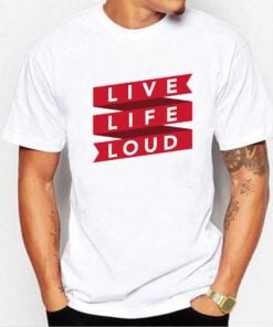 Live Life White T shirt