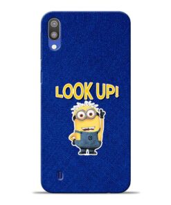 Look Up Minion Samsung M10 Mobile Cover