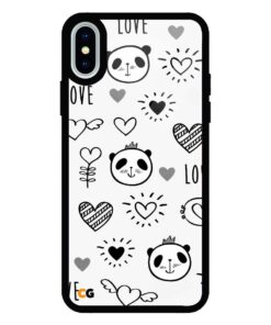 Love Panda iPhone XS Glass Case