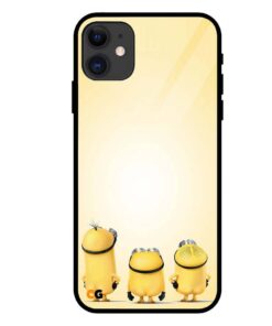 Lovely Minions iPhone 11 Glass Back Cover