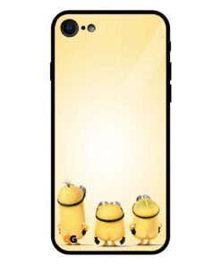 Lovely Minions iPhone 7 Glass Back Cover