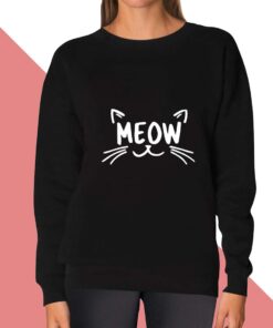 Meow Face Sweatshirt for women