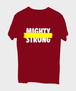 Mighty Strong T-shirt for Men - Mehroon