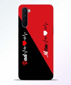 Mom Dad Black Red Oneplus Nord Back Cover