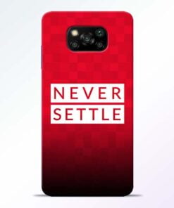 Never Settle Poco X3 Back Cover - CoversGap