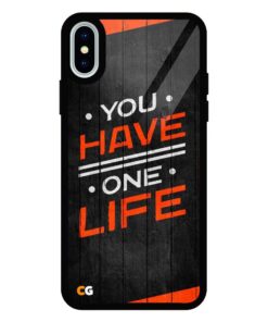 One Life iPhone X Glass Back Cover