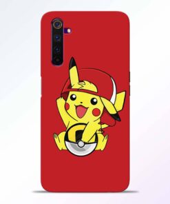 Pickachu Cap Realme 6 Pro Back Cover