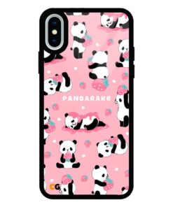 Pink Panda iPhone XS Max Glass Case