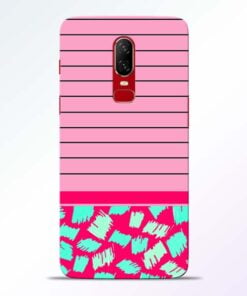 Pink Stripes OnePlus 6 Mobile Cover