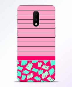 Pink Stripes OnePlus 7 Mobile Cover