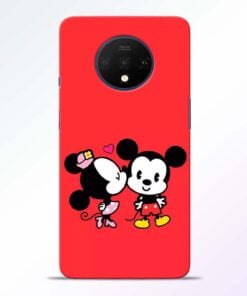 Red Cute Mouse OnePlus 7T Mobile Cover